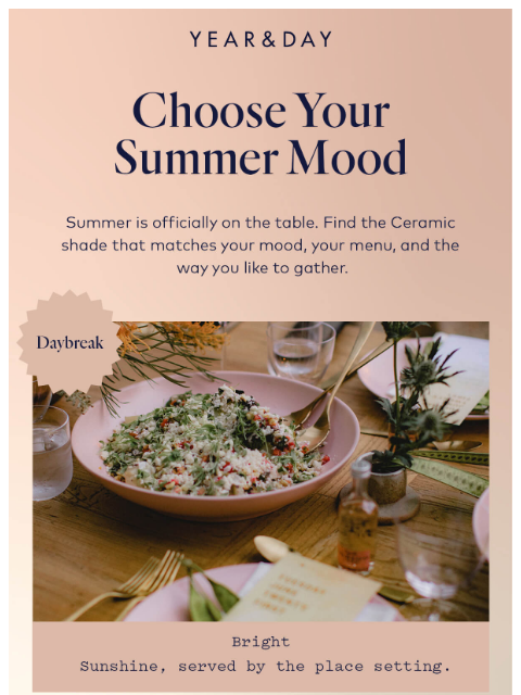 yearandday newsletter: What’s your summer vibe?