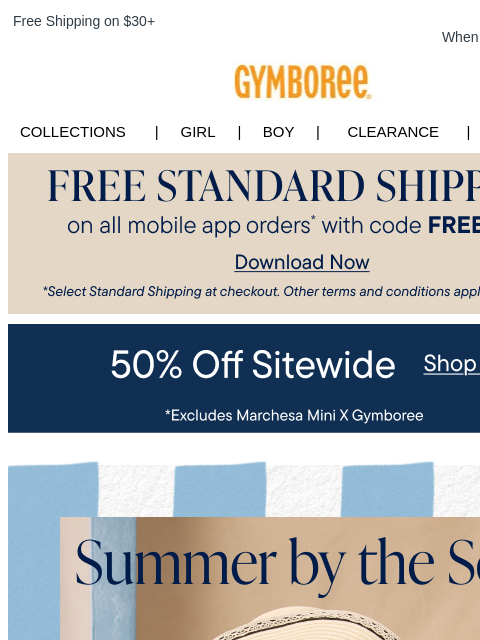 gymboree newsletter: Inside: Beach-Day Favorites + Extra 25% Off for Me...