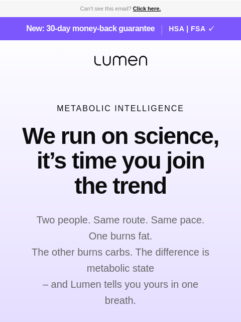 lumen newsletter: The science of fat vs. carb burn — in one breath