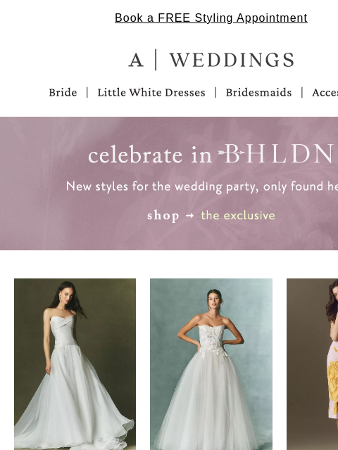 anthropologie newsletter: BHLDN is your something new