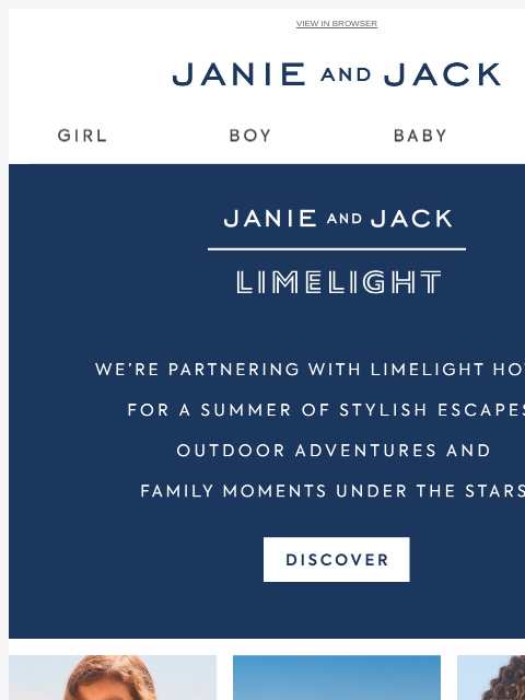 janieandjack newsletter: Travel in style with Limelight x Janie and Jack