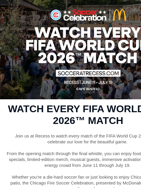 chicagofirefc newsletter: The FIFA World Cup 2026™ Countdown Is On