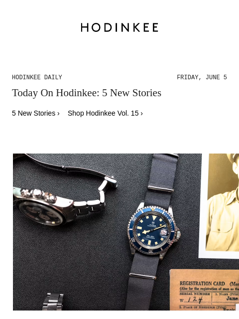 hodinkee newsletter: Hodinkee Daily | 06/05/2026