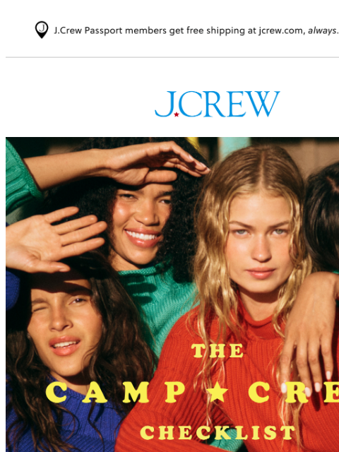 jcrew newsletter: Your ultimate summer checklist is here ✔️