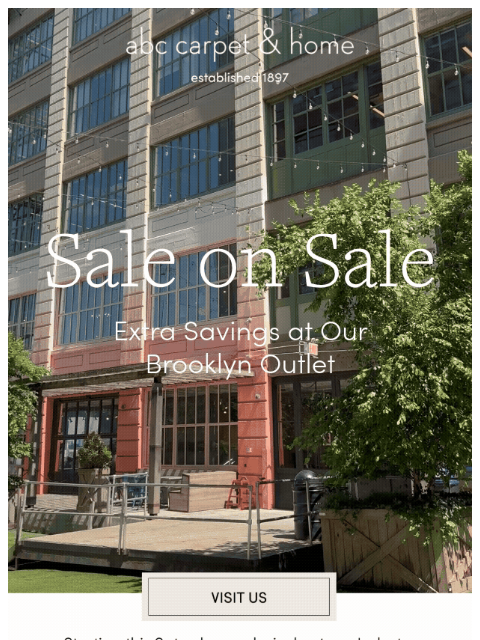 abchome newsletter: Starts Tomorrow: Extra Savings in Brooklyn