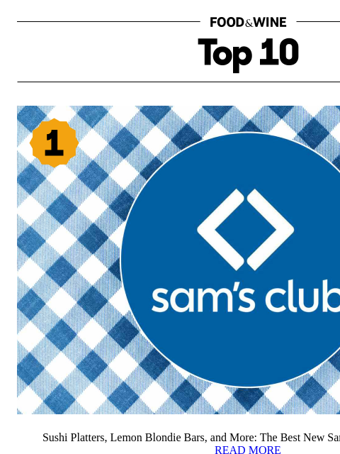 foodandwine newsletter: 7 New Sam's Club Finds You Should Grab This Month