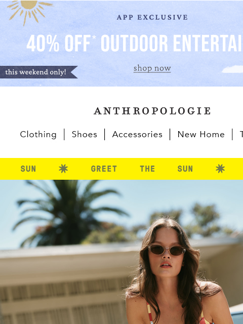 anthropologie newsletter: ‘70s stripes for summer 🌈