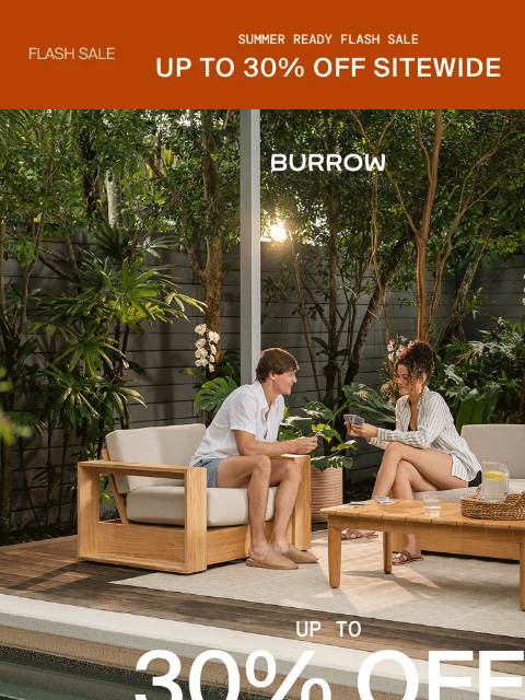 burrow newsletter: This weekend only: Up to 30% OFF