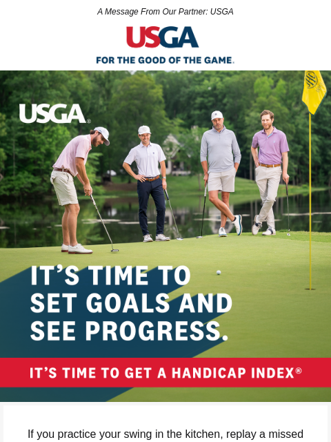 golfdigest newsletter: It’s time to set goals and see progress…