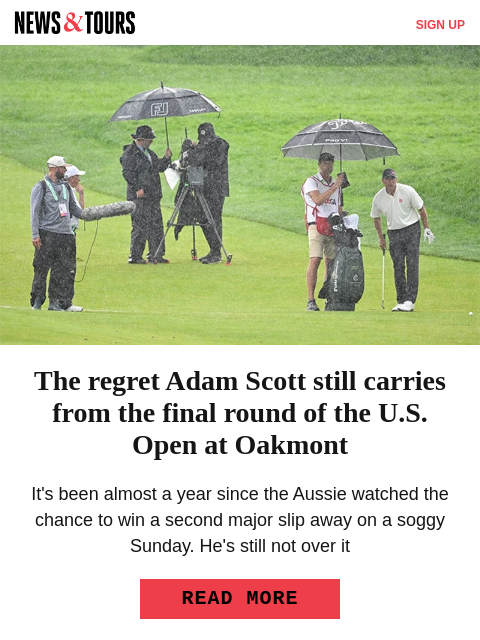golfdigest newsletter: The wildest story of Day 1 at the U.S. Women's Ope...