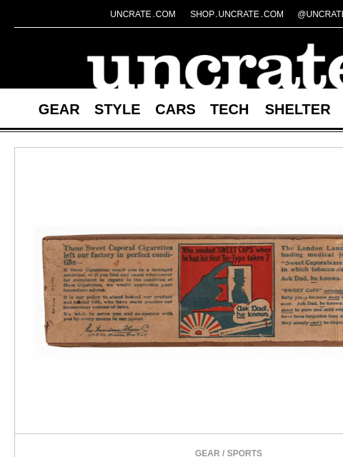 uncrate newsletter: Sealed Sweet Caporal Cigarette Carton with Possibl...