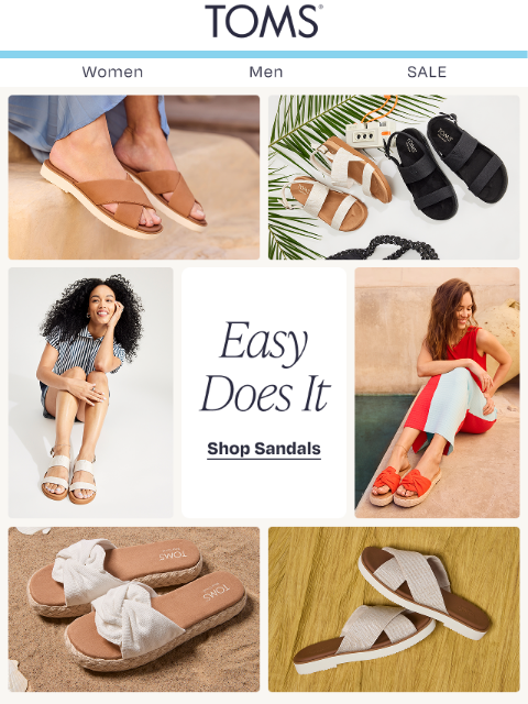 toms newsletter: Summer Sandals for Every Day