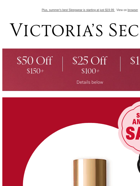 Plus, summer's best Sleepwear is starting at just $19.99 View on browser Victoria's Secret Display images to show real-time content Display images to show real-time content Display images to