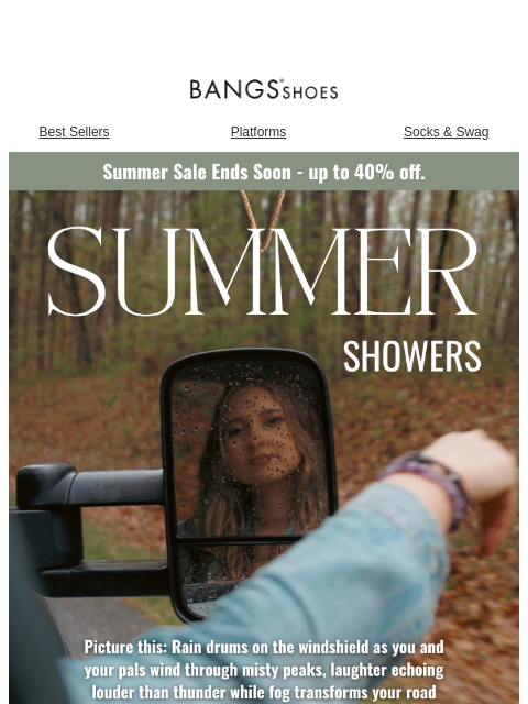 bangsshoes newsletter: Embrace the Summer Showers 🌦️