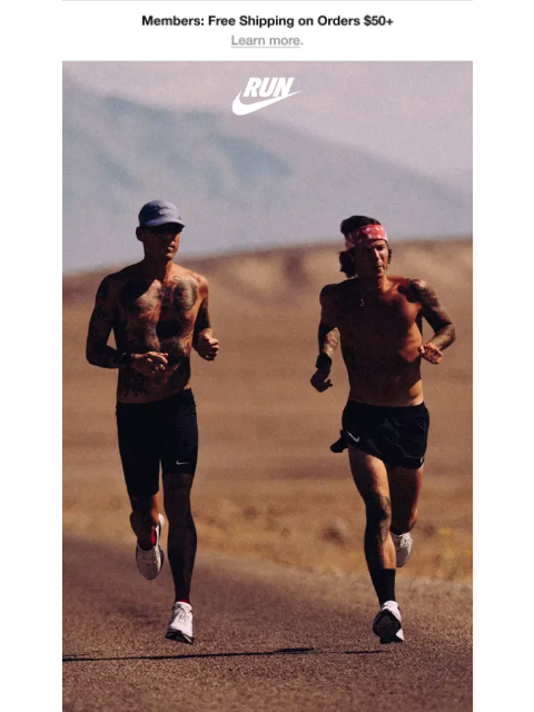 nike newsletter: No shade. No shortcuts.