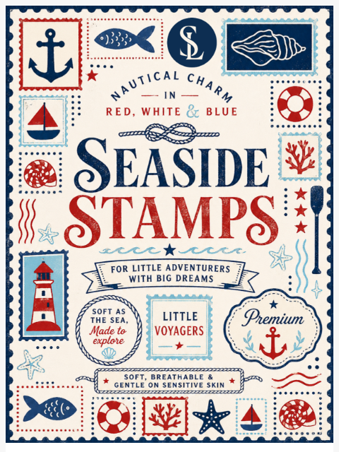 spearmintlove newsletter: Meet Seaside Stamps ⚓🐚🐟
