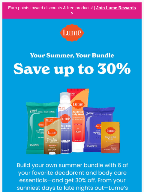 lumedeodorant newsletter: All your faves up to 30% off ☀️