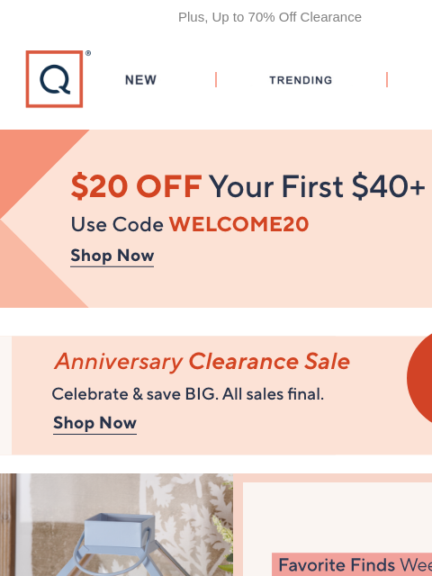 qvcemail newsletter: Favorite Finds & Our Brand of the Day