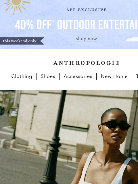 anthropologie newsletter: Wear the (cotton) dress.