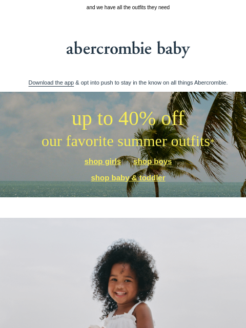 abercrombie newsletter: their first summer is a busy one...