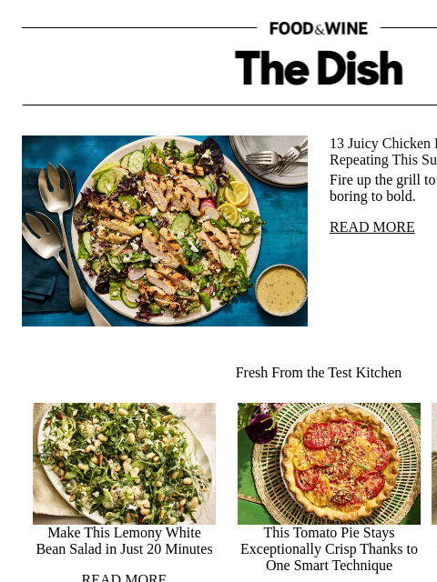 foodandwine newsletter: 13 Juicy Chicken Breast Recipes Worth Repeating Th...