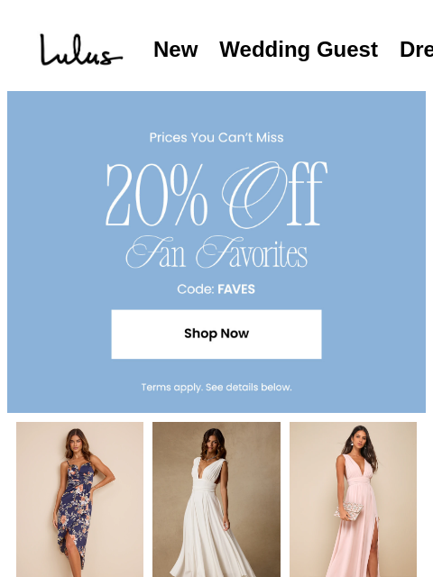 lulus newsletter: PSA: Soooo Many Fan Favorites Are on Sale