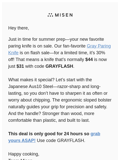 Gray Paring Knives are only $31 for the next 24 hours! ͏ ͏ ͏ ͏ ͏ ͏ ͏ ͏ ͏ ͏ ͏ ͏ ͏ ͏ ͏ ͏ ͏ ͏ ͏ ͏ ͏ ͏ ͏ ͏ ͏ ͏ ͏ ͏ ͏ ͏ ͏ ͏ ͏ ͏ ͏ ͏ ͏ ͏ ͏ ͏ ͏ ͏ ͏ ͏ ͏ ͏ ͏ ͏ ͏ ͏ ͏ ͏ ͏ ͏ ͏ ͏ ͏ ͏ ͏ ͏ ͏ ͏ ͏ ͏ ͏ ͏ ͏ ͏ ͏ ͏ ͏ ͏ ͏