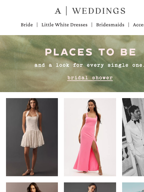anthropologie newsletter: Build your bridal wardrobe.
