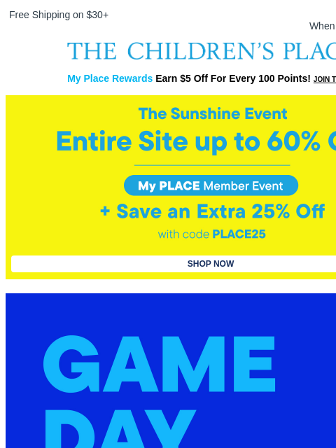 childrensplace newsletter: Rep Your Favorite Team ⚽