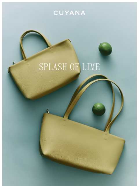 cuyana newsletter: A Splash of Lime