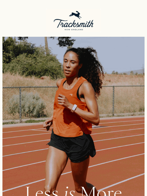 tracksmith newsletter: Pocketless, On Purpose: Meridian Speed
