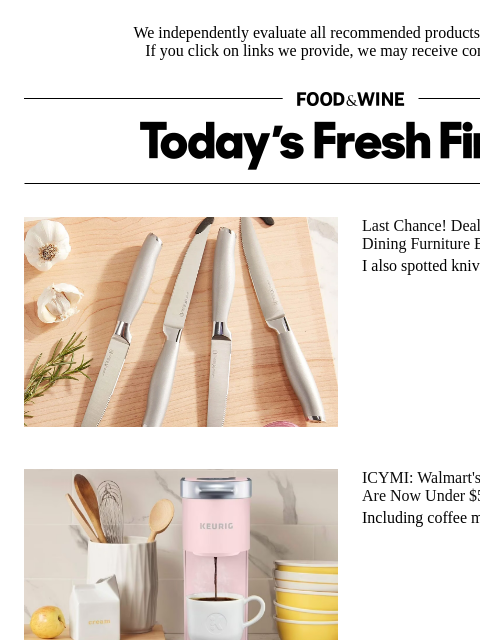 foodandwine newsletter: Under $50: Air Fryers, Espresso Machines, and More...