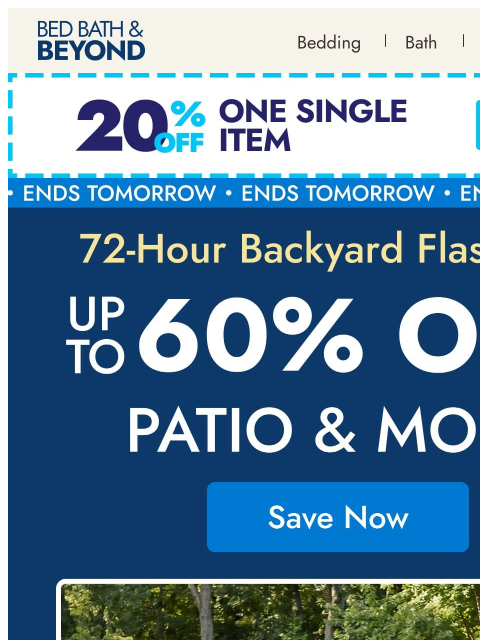 bedbathandbeyond newsletter: Get your patio ready for summer