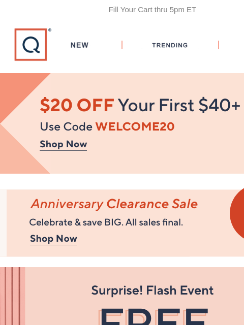 qvcemail newsletter: Flash! FREE Shipping on Everything