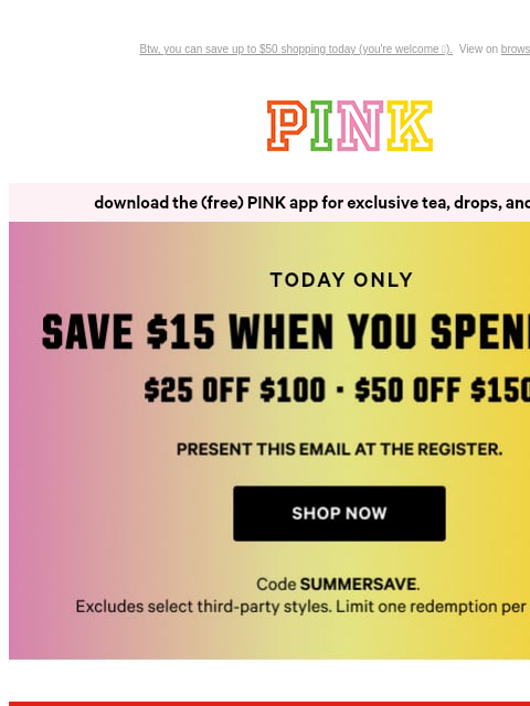 vspink newsletter: Support Stat❗ Up to 60% Off Bras