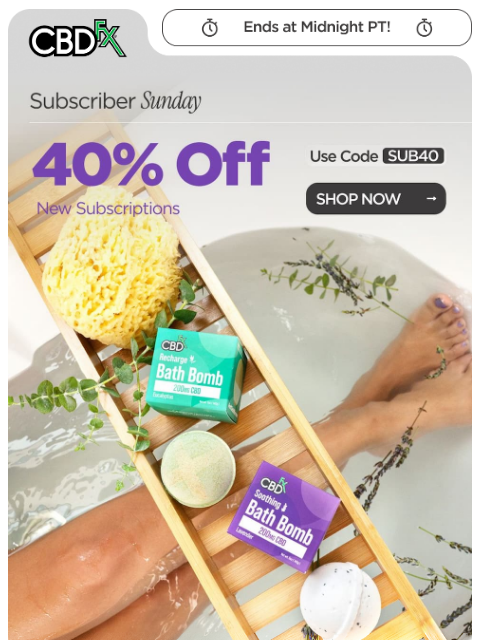 cbdfx newsletter: Still time to save 40% on new subscriptions!