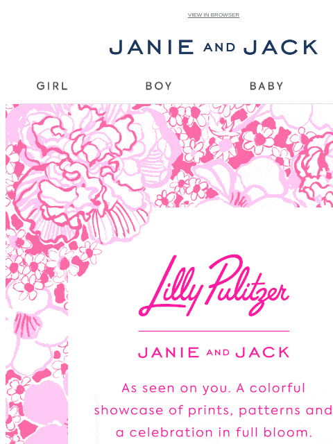 janieandjack newsletter: As seen on you: Lilly Pulitzer x Janie and Jack
