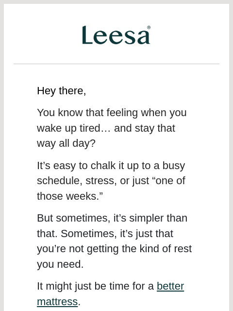 leesasleep newsletter: Having one of those days?