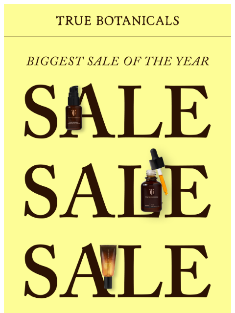 truebotanicals newsletter: Happening now: 30% off sitewide
