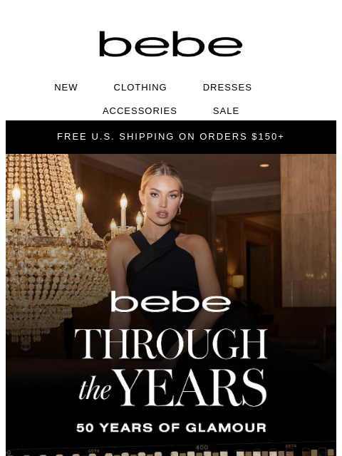 bebe newsletter: 50 Years of Iconic Glamour