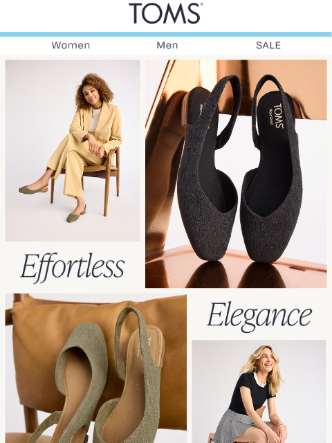 toms newsletter: Shop the NEW Alene Slingback Flat + Buy A Pair, Gi...