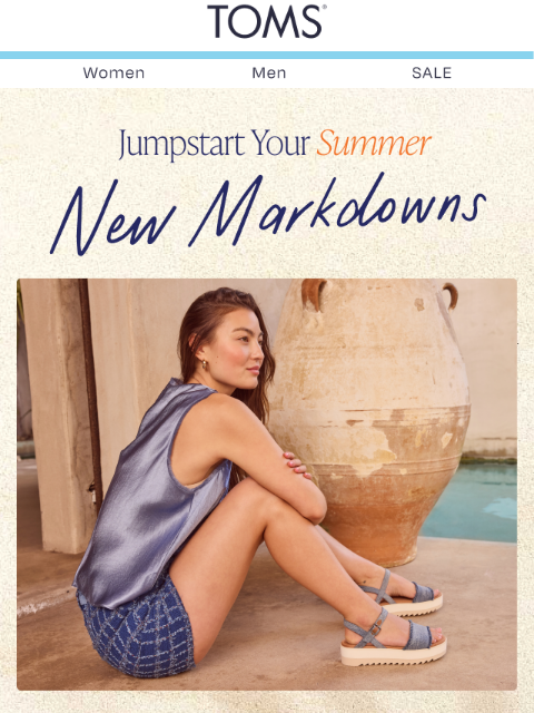 toms newsletter: Summer Sandals Added to Sale—Save up to 40%