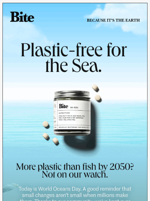 bitetoothpastebits newsletter: Scary facts for World Oceans Day.