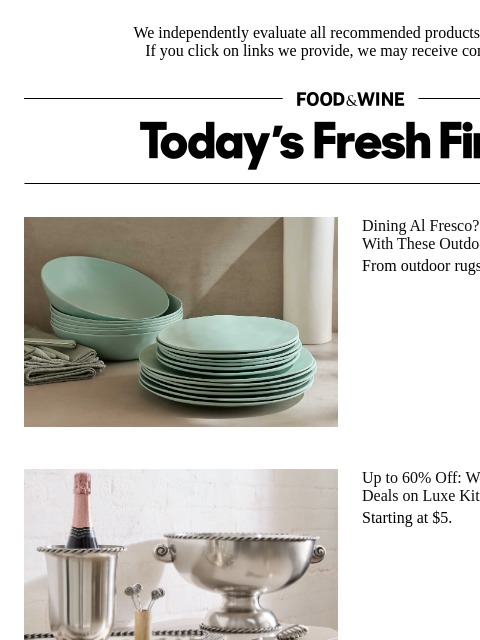 foodandwine newsletter: Up to 60% Off: West Elm Quietly Dropped Deals on L...