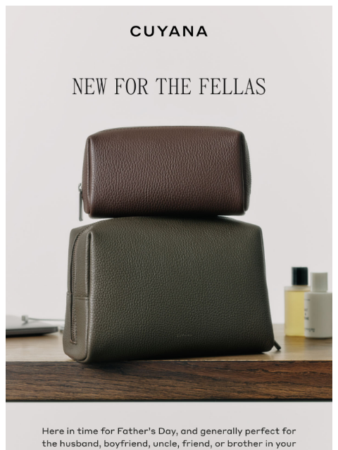 cuyana newsletter: New Cases for the Fellas