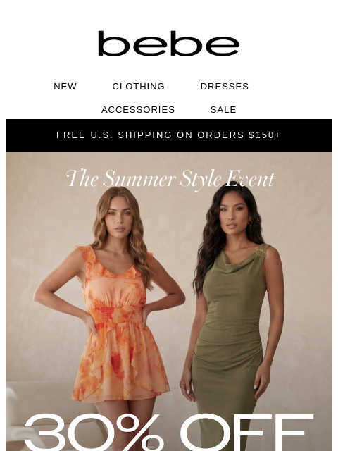 bebe newsletter: 📣 STILL ON: Up to 65% Off Summer Styles