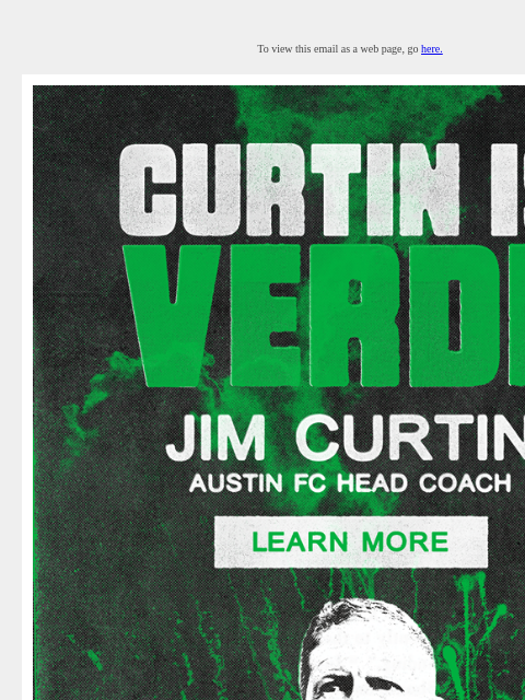 austinfc newsletter: Jim Curtin is VERDE