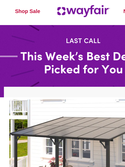 wayfair newsletter: On sale now: pergolas