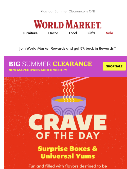 emailworldmarket newsletter: Surprise boxes make snacking a celebration 🎁🎉