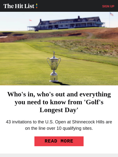 golfdigest newsletter: Six pros miss U.S. Open qualifier after flight eme...